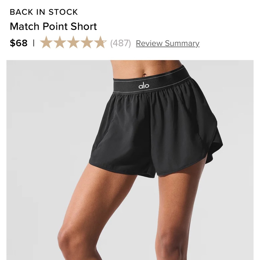 Alo Black Match Point Short